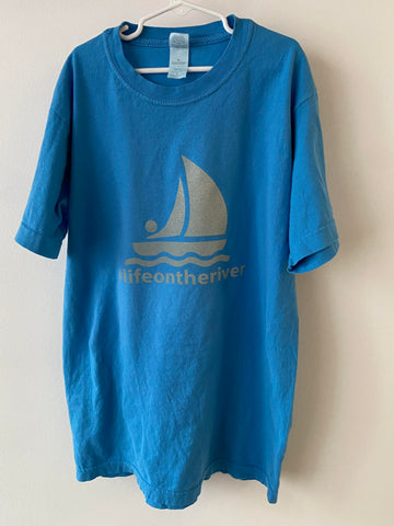 Adult T-Shirt - #lifeontheriver (sailboat)